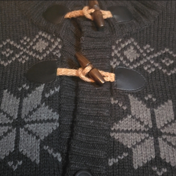 Weatherproof Vintage Men's Fair Isle Cardigan Sweater Jacket Grey X-Large XL EUC - Picture 8 of 12